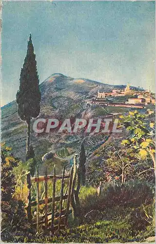 Cartes postales Le Village de la Turbie vu de la Grande Corniche Cote d'Azur La Douce France
