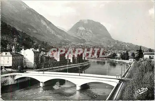 Moderne Karte Grenoble Les Belles Alpes Francaises Pont de la Citadelle L'Isere et le Saint Eynard (alt 1320 m