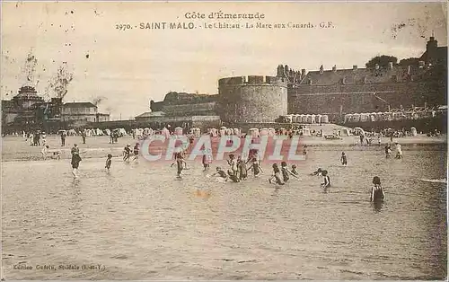 Ansichtskarte AK Saint Malo Cote d'Emeraude Le Chateau Le Mare aux Canards