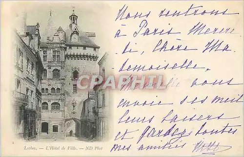 Cartes postales Loches L'Hotel de Ville (carte 1900)