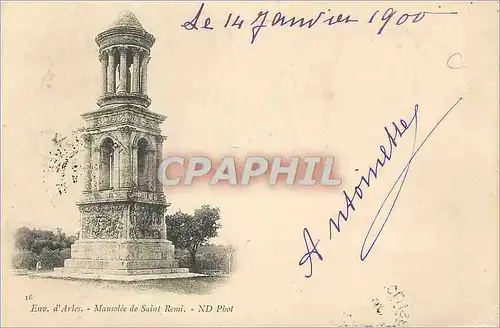Cartes postales Env d'Arles Mausolee de Saint Remi (carte 1900)