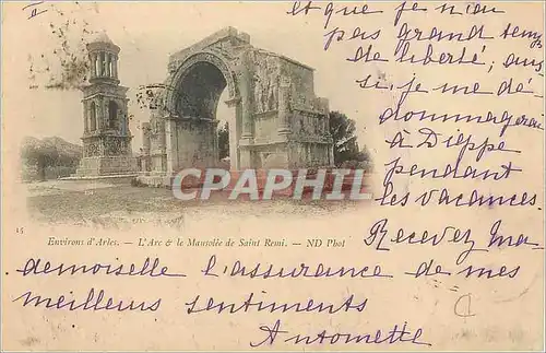 Ansichtskarte AK Env d'Arles L'Arc de la Mausolee de Saint Remi (carte 1900)