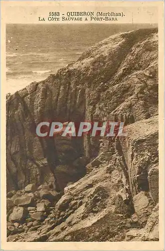 Ansichtskarte AK Quiberon (Morbihan) La Cote Sauvage a Port Bara