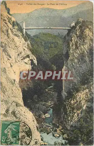 Cartes postales Vallee des Bauges Le Pont de l'Abime