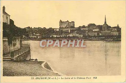 Cartes postales Saumur (M et L) La Loire et le Chateau Fort