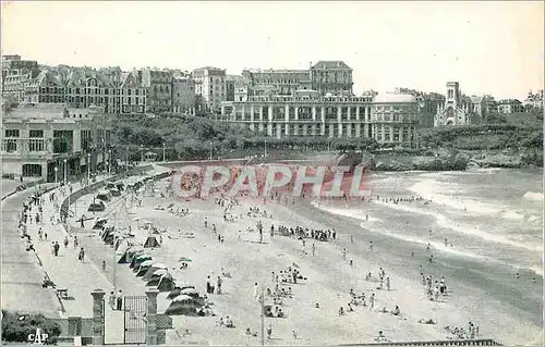 Moderne Karte Biarritz La Grande Plage vers le Casino Bellevue