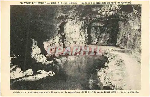 Cartes postales Aix les Bains Savoie Tourisme Dans les Grottes (Boulevard Berthollet)