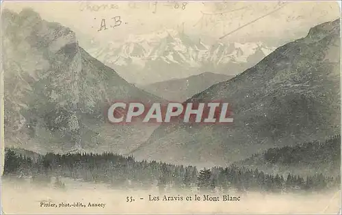 Cartes postales Les Aravis et le Mont Blanc