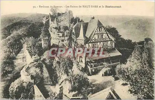 Cartes postales Environs de Saverne Les Ruines du Haut Barr et le Restaurant