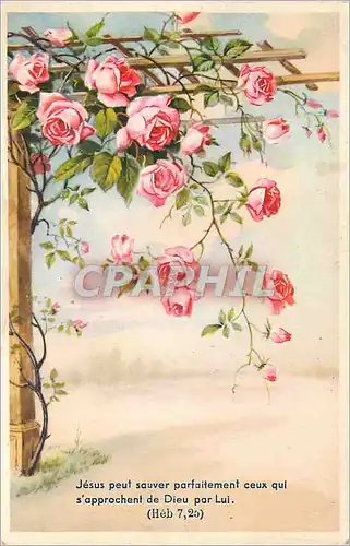 Cartes postales Jesus peut sauver Parfaitement ceux qui s'approchent de Dieu par Lui (Heb 7 25)
