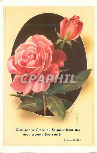 Cartes postales C'est par la Grace du Seigneur Jesus que nous Croyons etre Sauves
