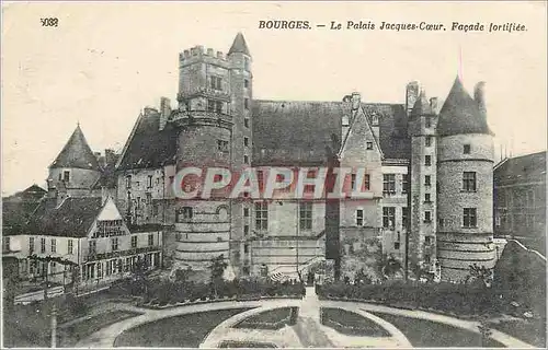 Cartes postales Bourges Le Palais Jacques Coeur Facade Fortifiee