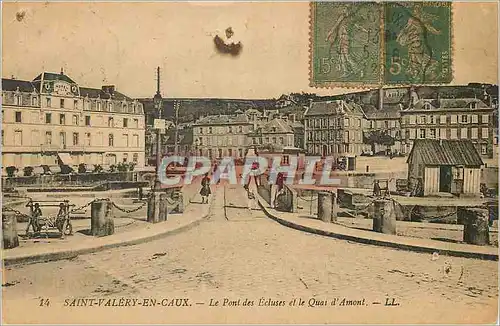 Cartes postales Saint Valery en Caux Le Pont des Ecluses et le Quai d'Amont