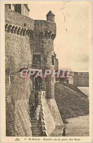 Cartes postales Saint Malo Escalier de la Porte des Beys