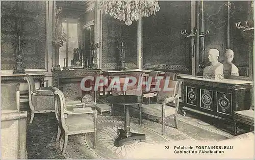 Ansichtskarte AK Palais de Fontainebleau Cabinet de l'Abdication Napoleon 1er