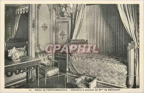 Cartes postales Palais de Fontainebleau Chambre a Coucher de Mme de Maintenon