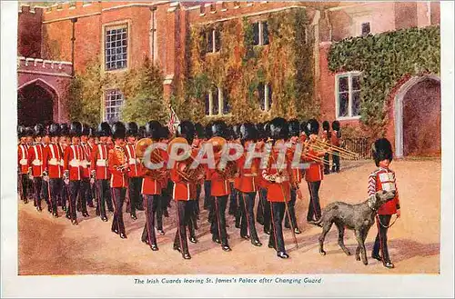 Cartes postales The Trist Guards Leaving St James's Palace affer Changing Guard Militaria