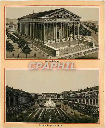 Cartes postales La Madeleine et Jardin du Palais Royal