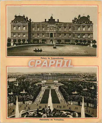 Cartes postales Palais de Luxembourg et Panorama de Versailles