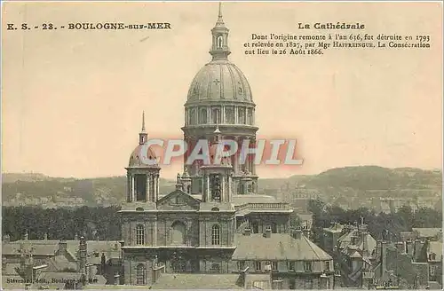 Ansichtskarte AK Boulogne sur Mer La Cathedrale Dont l'Origine remonte a l'an 636
