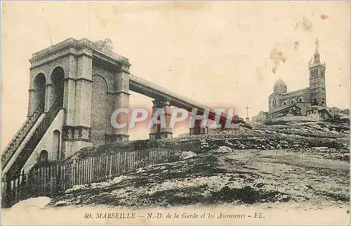 Cartes postales Marseille N D de Garde et les Ascenseurs
