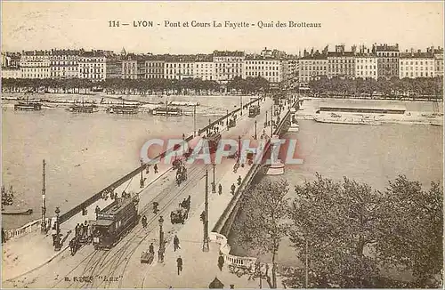 Ansichtskarte AK Lyon Pont et Cours La Fayette Quai des Brotteaux Tramway