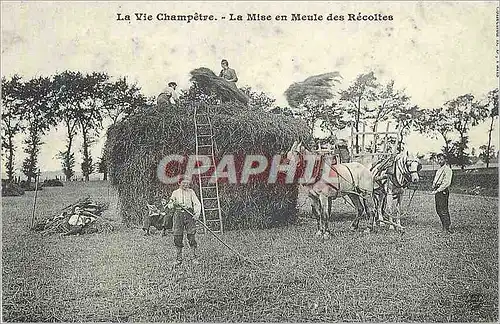 REPRO La Vie Champetre La Mise en Meule des Recoltes Folklore