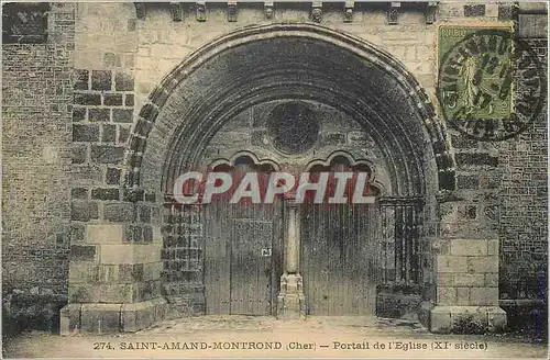 Cartes postales Saint Amand Montrond (Cher) Portail de l'Eglise (XIe Siecle)