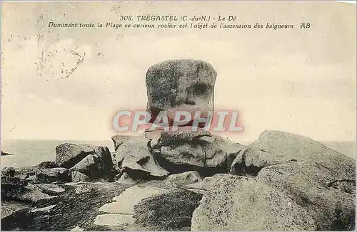 Cartes postales Tregastel (C du N) Le De Dominant toute la Plage