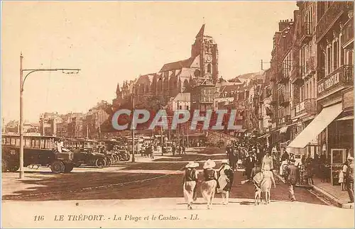 Cartes postales Le Treport La Plage et le Casino Automobile