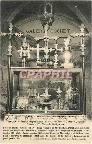 Cartes postales Rouen Musee departemental d'Antiquites Galerie Cochet Vitrine d'Orfevrerie Religieuse