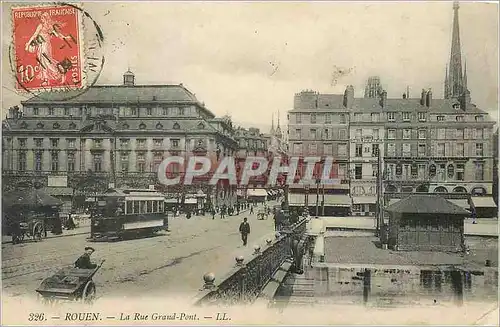Cartes postales Rouen La Rue Grand Pont Tramway