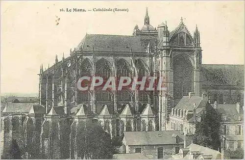 Cartes postales Le Mans Cathedrale (Rosace)