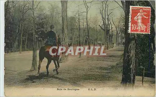 Ansichtskarte AK Bois de Boulogne Cavalier Cheval