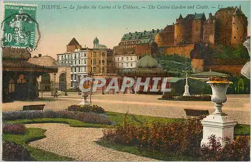 Cartes postales Dieppe Le Jardin du Casino et le Chateau