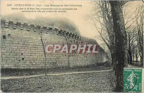 Cartes postales Guerande (L Inf) Les Remparts des Calvaires Breches faite le 19 Mars 1793