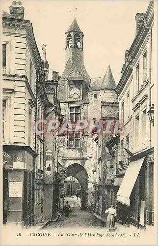 Cartes postales Amboise La Tour de l'Horloge (Cote Est)
