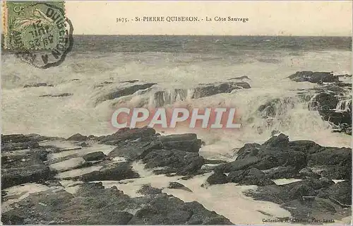 Ansichtskarte AK St Pierre Quiberon La Cote Sauvage