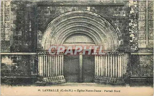 Cartes postales Lamballe (C du N) Eglise Notre Dame Portail Nord
