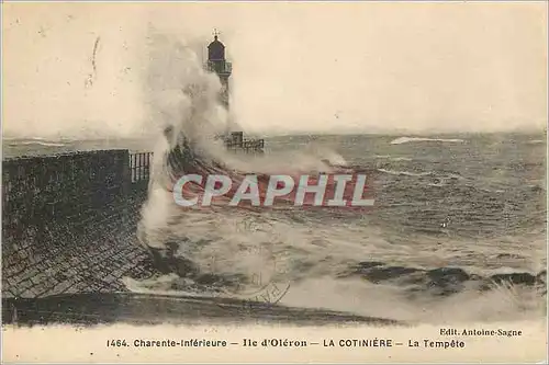 Cartes postales Ile d'Oleron La Cotiniere Charente Inferieure La Tempete
