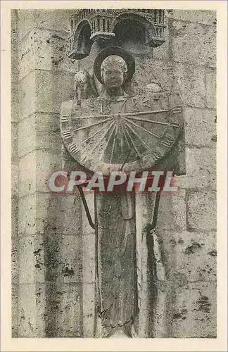 Ansichtskarte AK Cathedrale de Chartres Ange XIIe Le Cadran XVIe A l'Angle de la Tour Sud