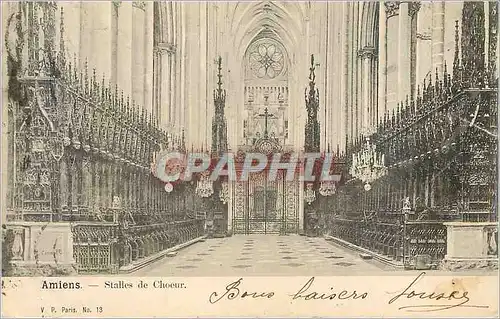 Cartes postales Amiens Stalles de Choeur