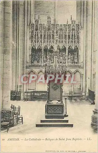 Cartes postales Amiens La Cathedrale Reliques de Saint Jean Baptiste
