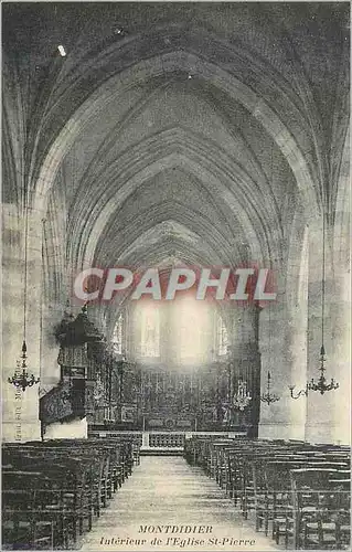 Cartes postales Montdidier Interieur de l'Eglise St Pierre