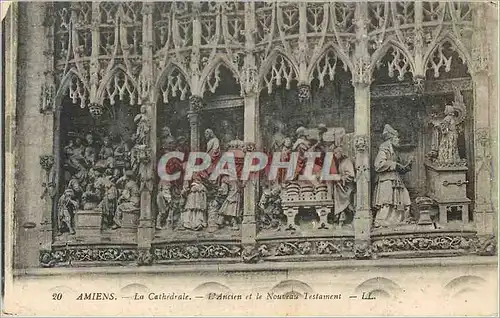 Cartes postales Amiens La Cathedrale L'Ancien et le Nouveau Testament