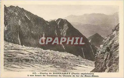 Cartes postales Glacier de Bionnassay (Partie Superieure) a une Heure du Terminus du Chemin de Fer du Mont Blanc