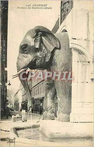Cartes postales Chambery Fontaine des Elephants (details)