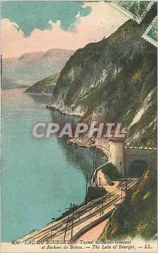 Moderne Karte Lac du Bourget Tunnel de Saint Innocent et Rochers de Brison