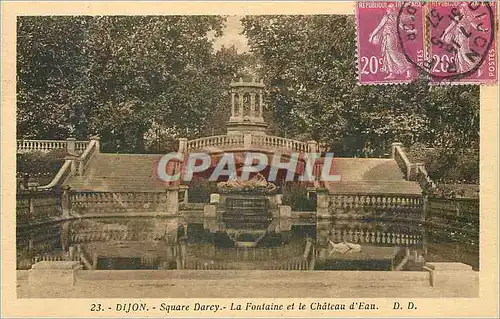 Cartes postales Dijon Square Darcy La Fontaine et le Chateau d'Eau