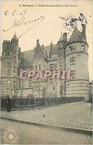 Cartes postales Bourges Palais Jacques Coeur (Cote Ouest)